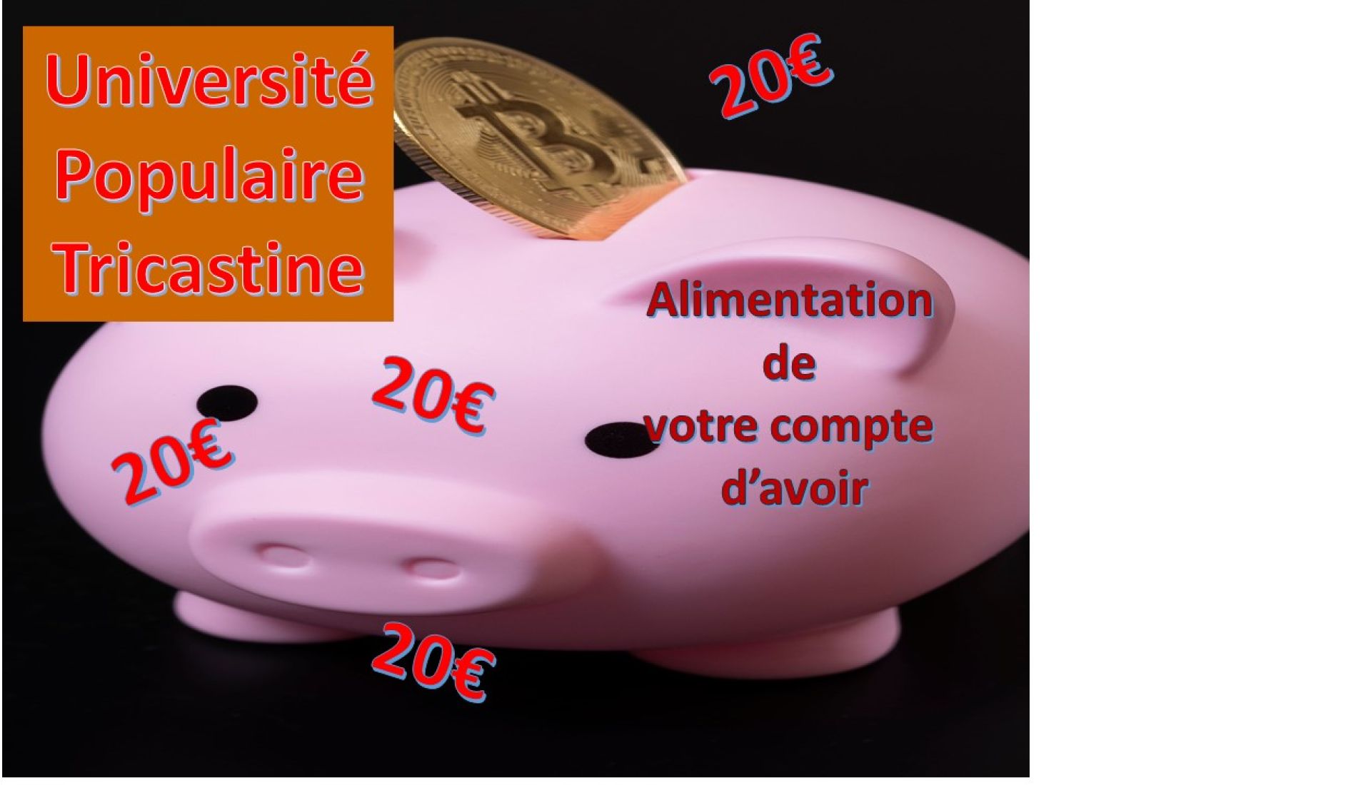 Alimentation du compte d'avoir de 20 €