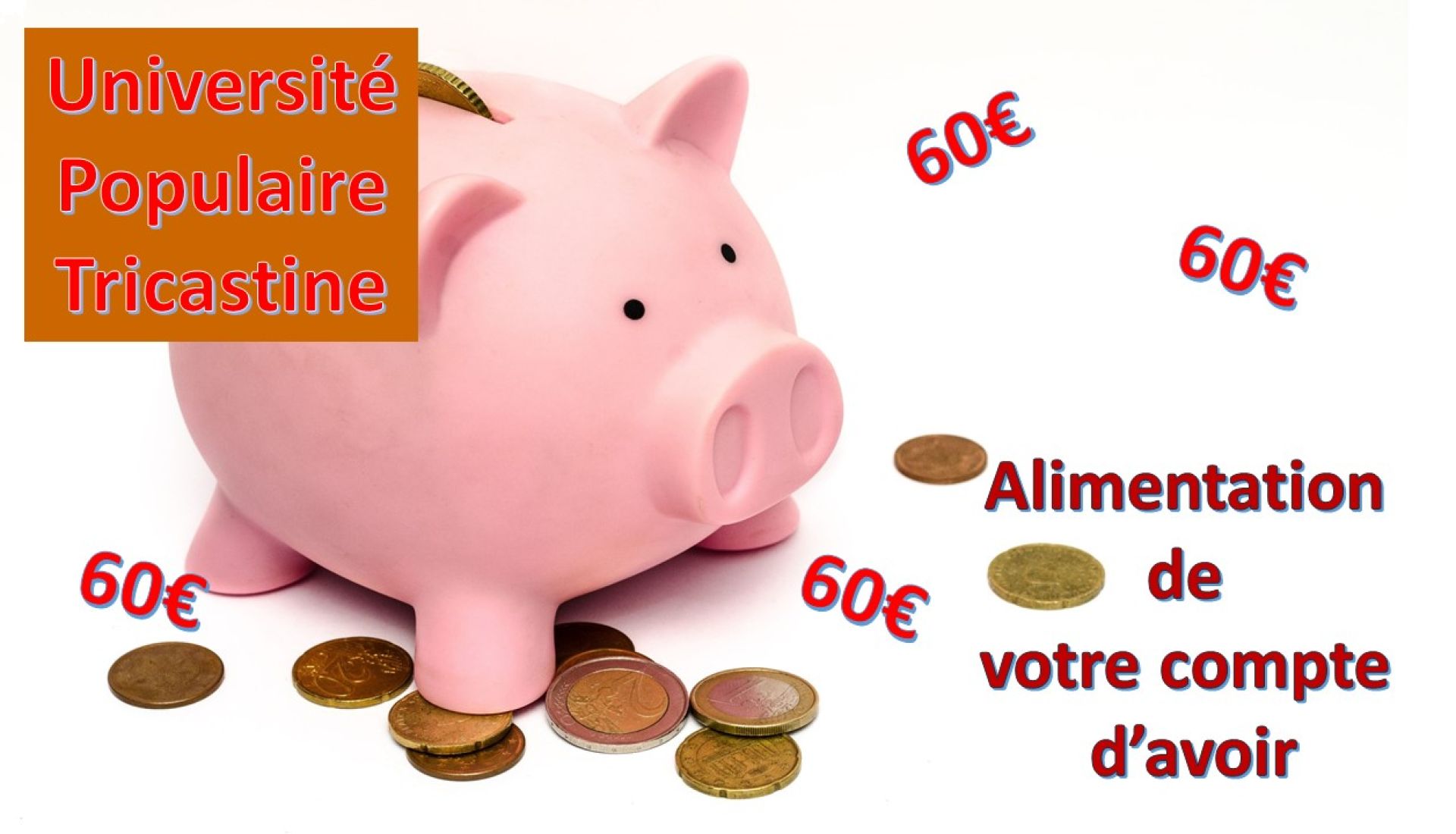 Alimentation du compte d'avoir de 60 €