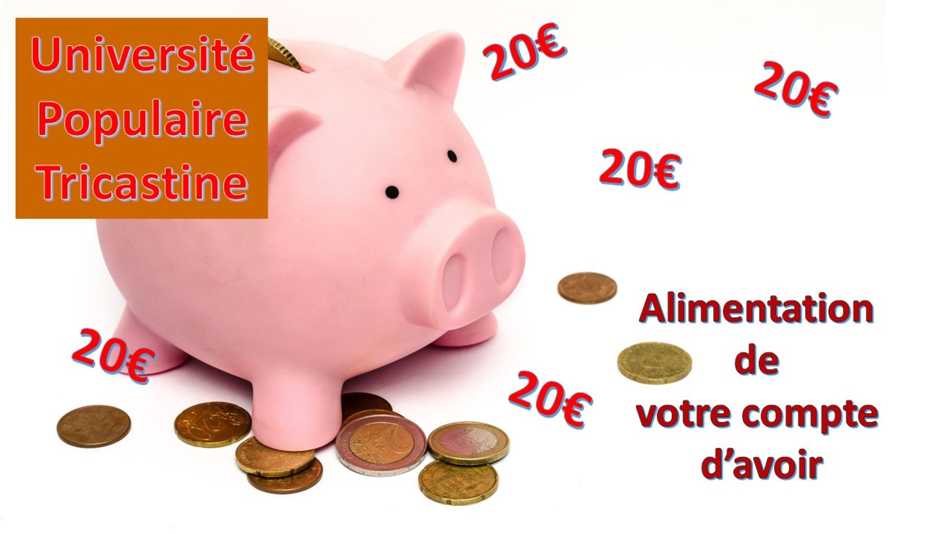 Alimentation du compte d'avoir de 20 €
